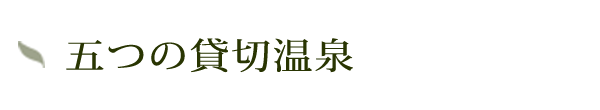 五つの貸切風呂